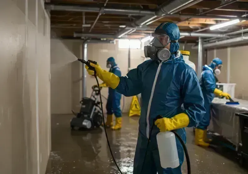 Basement Sanitization and Antimicrobial Treatment process in Burlington, WI